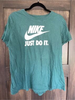 Nike Teal Green Short-Sleeve Tee with White Swoosh